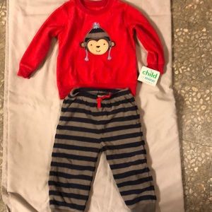 Long sleeves, fleece outfit